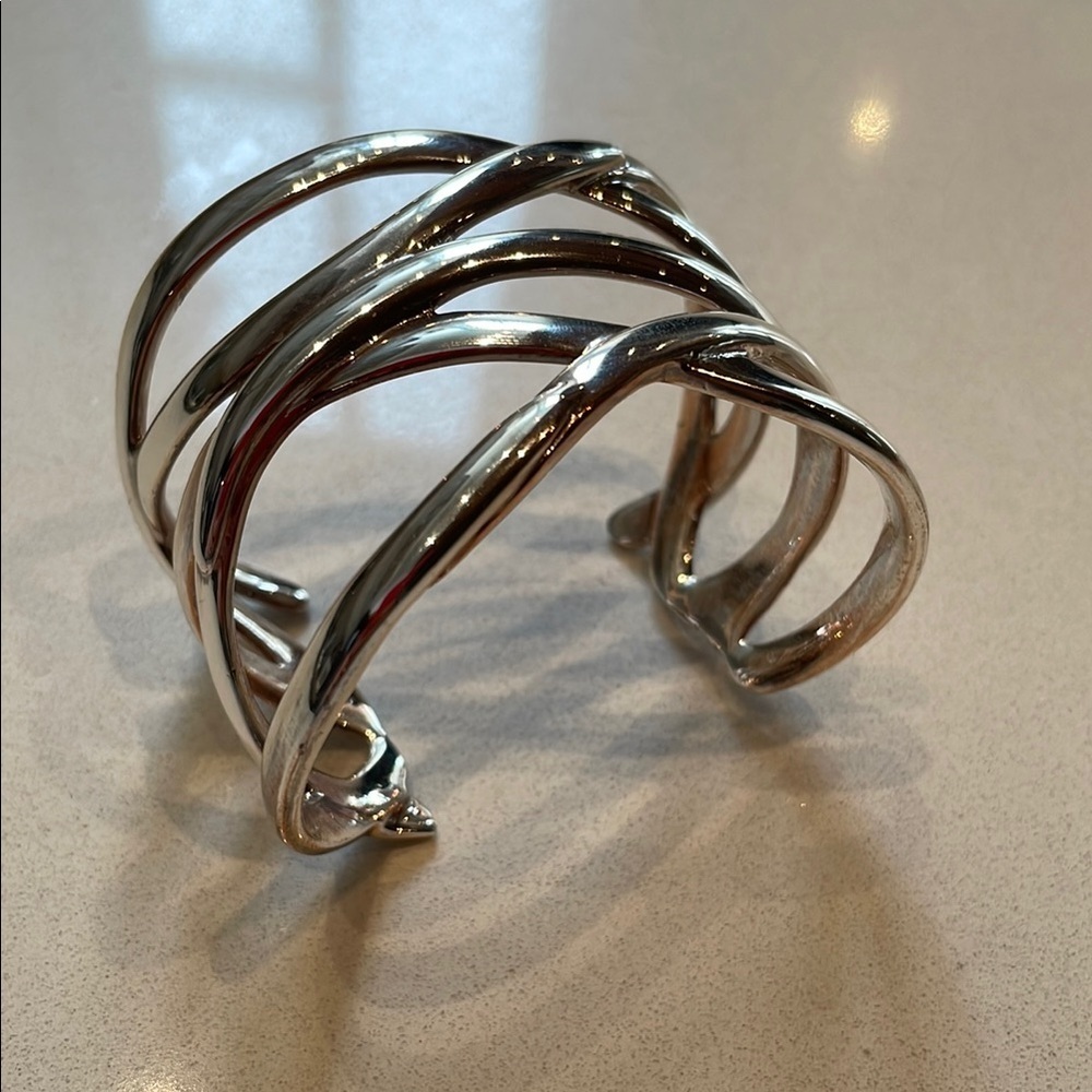 Stella & Dot Odette Sculptural Open Cuff Bracelet, S/M - Picture 2 of 7
